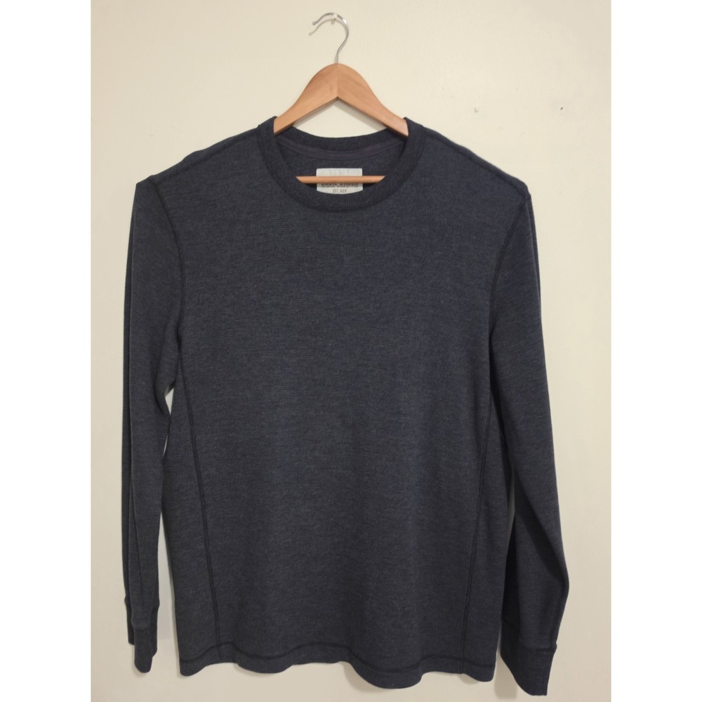 Eddie Bauer Men's TXL Big & Tall Solid Knit Crewneck Pullover Sweater Gray